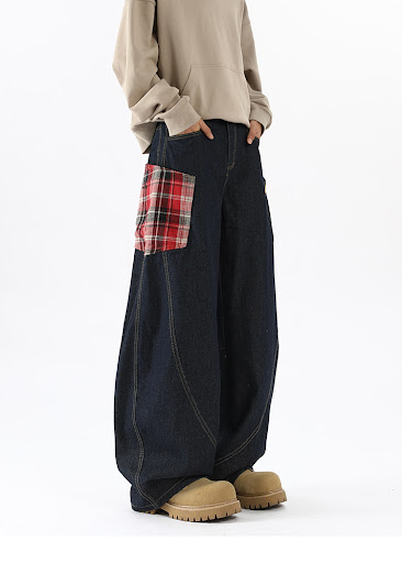 Title 15, Jean cargo homme design rétro, grandes poches, ...