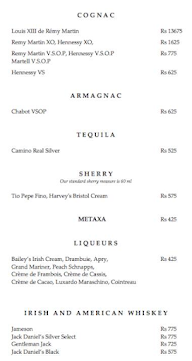 The Bar, Trident menu 8