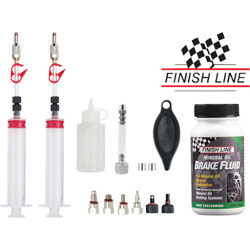 Jagwire Pro Mineral Oil Bleed Kit - Shimano, Magura, Tektro, TRP, Hayes, Adapters Included