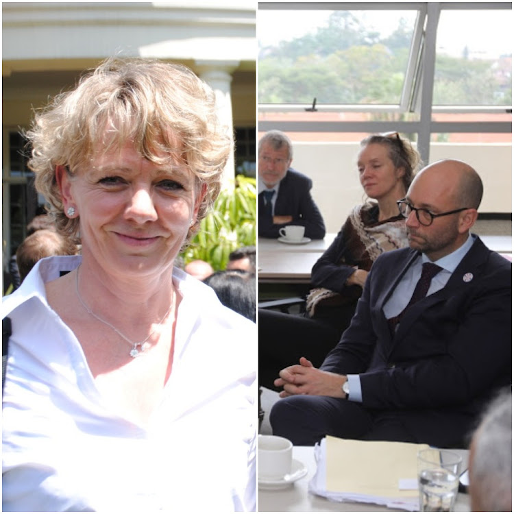 Danish Ambassador to Kenya, Mette Knudsen, and Minister for Development Cooperation, Ramsus Prehn.