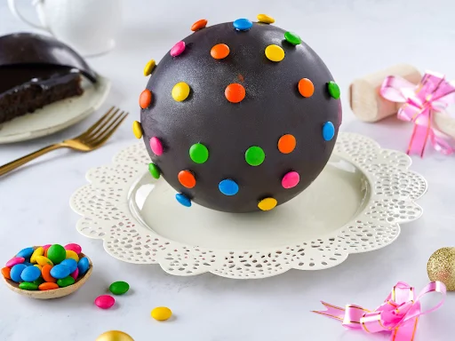 Dark Chocolate Pinata Full Round Dome Cake