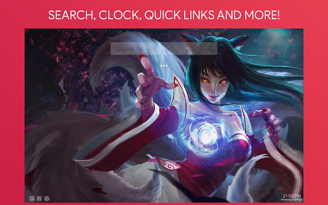 Ahri Wallpaper HD Custom New Tab