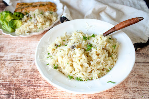 A bowl of Savory Risotto.