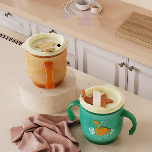 Title 2, Simple Cartoon Forest Milk Cup. A fun and easy-...