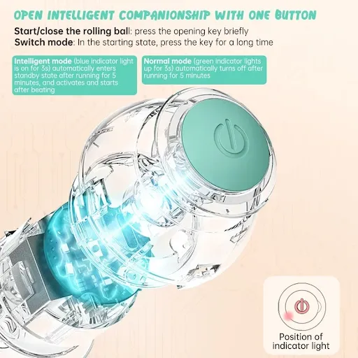 Electric Intelligent Cat Ball Toy Biting Ball to Relieve Boredom Self High Toy Indoor Kitten Interactive Toy Cat Teasing
