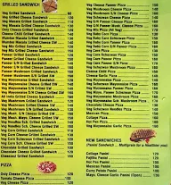 Satish Sandwich menu 1