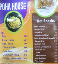 Sawariya Poha Center menu 1
