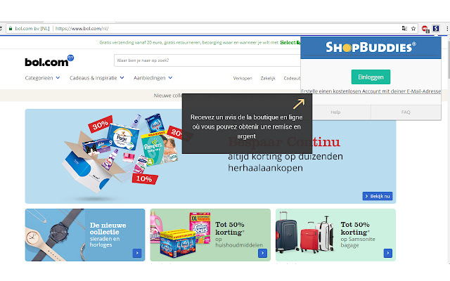 Shopbuddies.ch Cashback-Melder