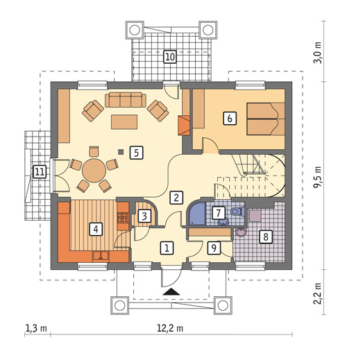 Akacjowa aleja - M58 - Rzut parteru