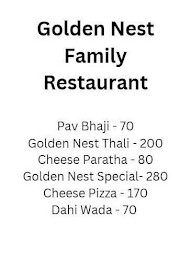 Golden Nest Family Restaurant menu 1