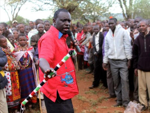 Narok politician Andrew Sunkuli, who has pledged to proceed with fundraiser planned by the late William ole Ntimama, at a past function. /FILE