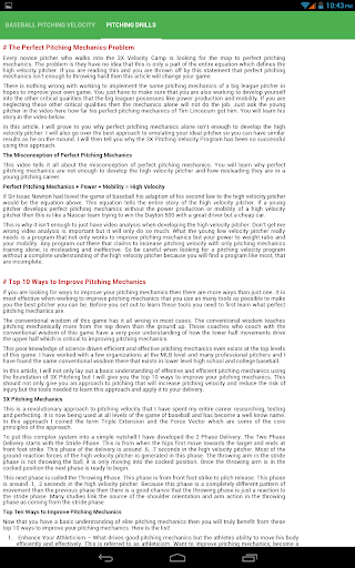 Baseball Pitching Velocity