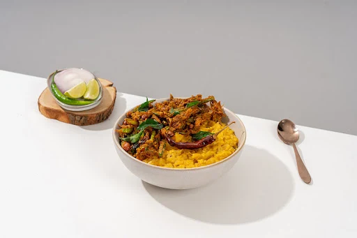 Pappannam With Dondakaya Vepudu ( Dal Rice Bowl With Tindly Fry)