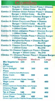 Cheesy Pizza menu 1