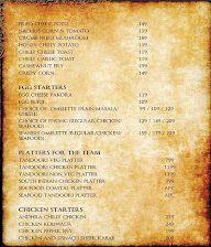 Mysore Socials menu 5