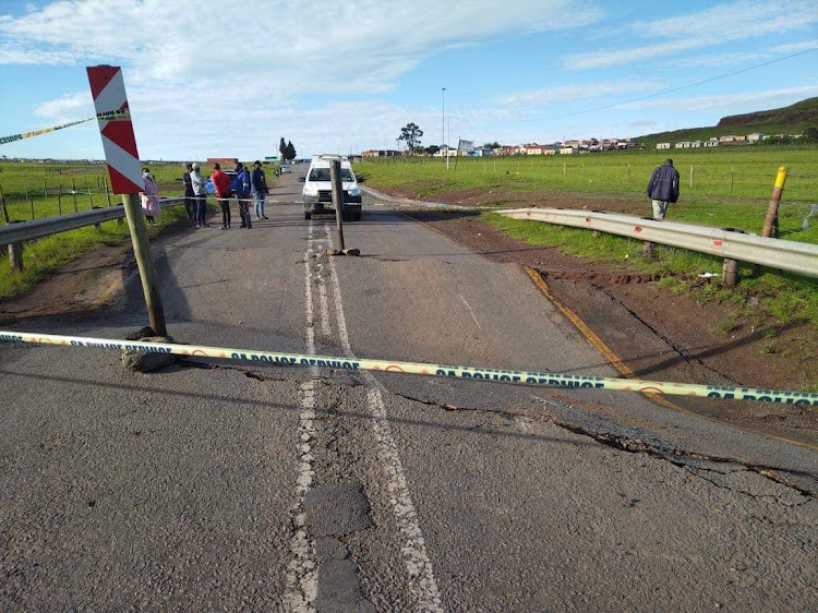 A section of the R61 in the Eastern Cape has collapsed.