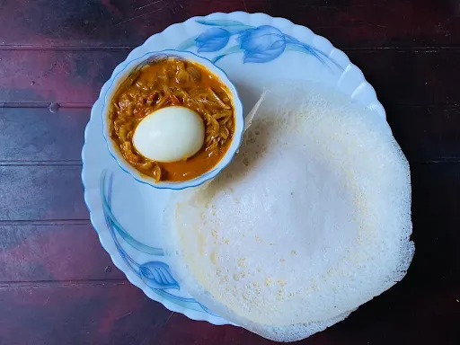 Palappam [3 Pieces] + Egg Roast