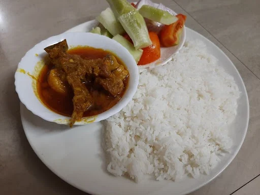 Mutton Curry + Plain Rice Combo