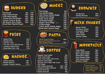 Bread Bash menu 