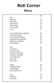 Roti Corner menu 2