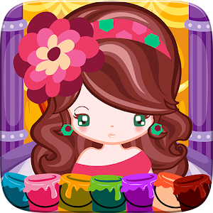 Little Girl Fashion Coloring logo
