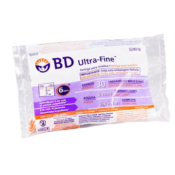 Jeringa BD Ultra Fine 0.3 ml 31G Paquete x 10 und  