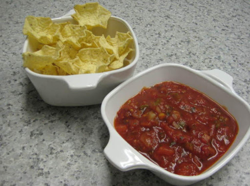 Homemade salsa only has a fraction of the sodium found in store bought salsas! 