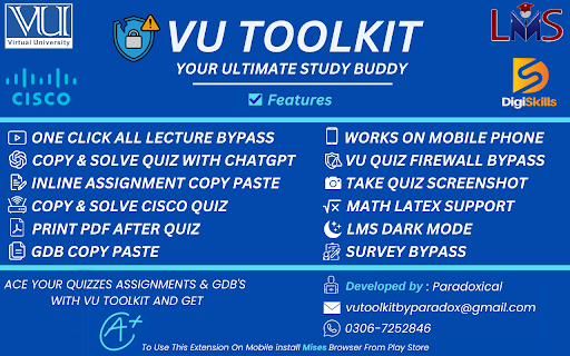 VU Toolkit - Quiz Firewall Bypasser DigiSkills & Cisco Study Buddy screenshot 1