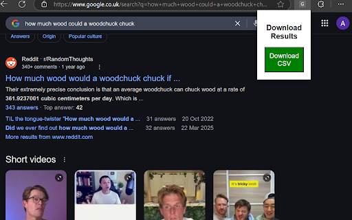 Google Search Results Downloader