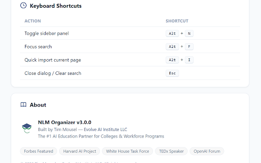 NLM Organizer by Tim Mousel — Evolve AI screenshot 4