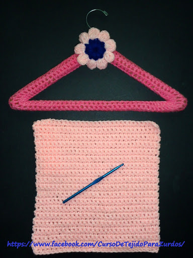 base para el organizador tejido al crochet ganchillo para zurdos