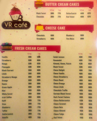 Vr Cafe menu 2