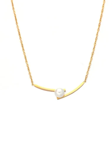 Roestvrijstalen ketting met gouden - 1