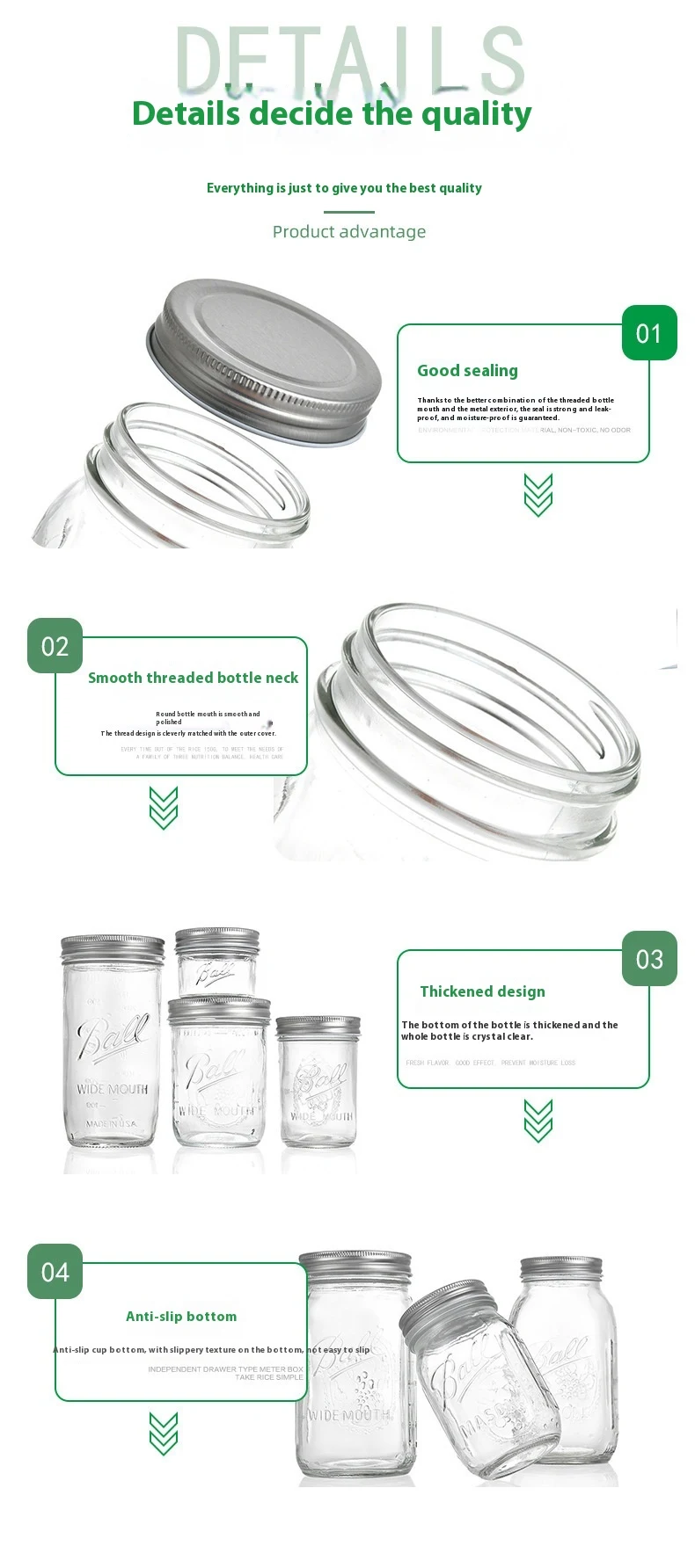 Title 1, Cocktailglas Mason Jar 16oz Mit Deckel Serviere...