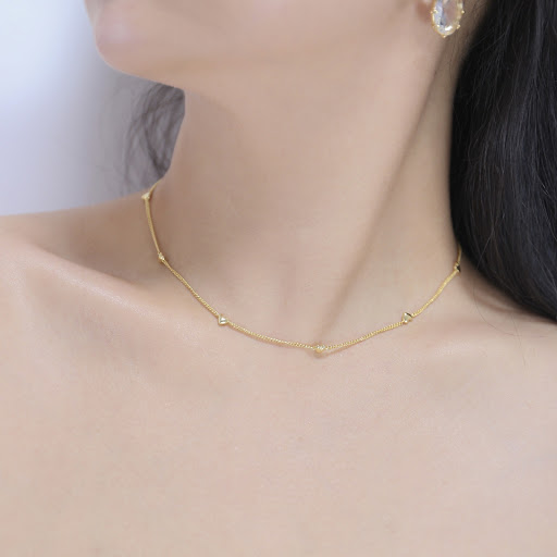 Title 10, Gold Silver Plated Love Necklace with Special D...