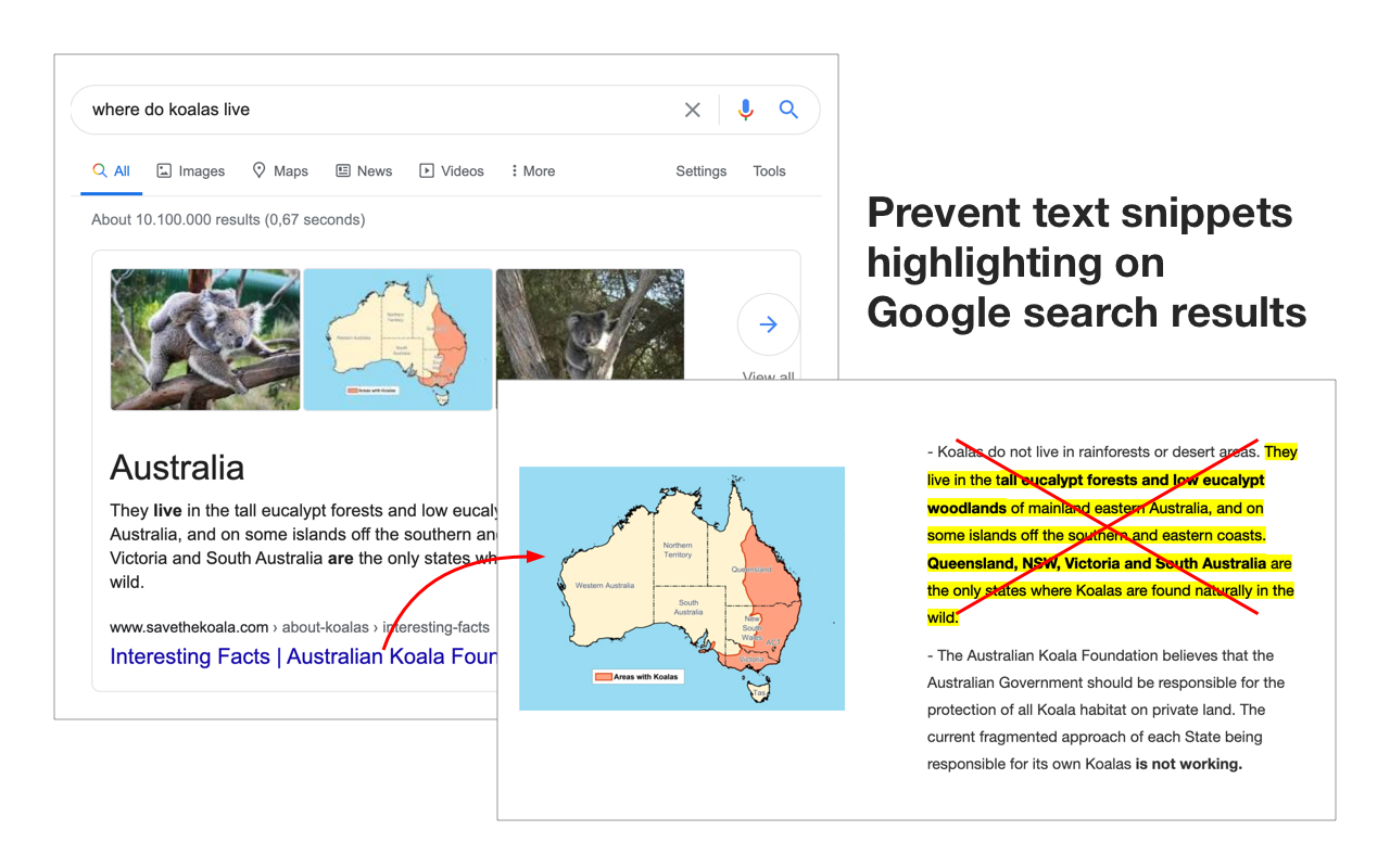 Disable Google Search Text Highlights Preview image 0