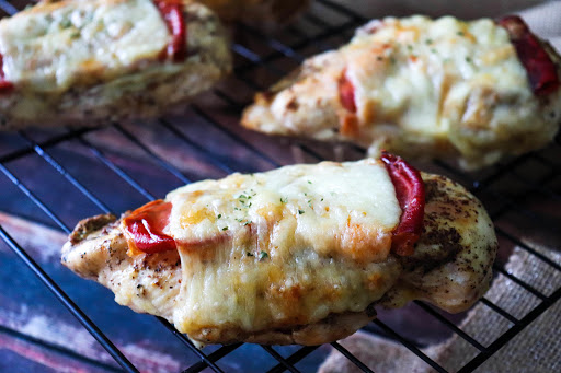 Grilled Chicken Cordon Bleu ready to be served.