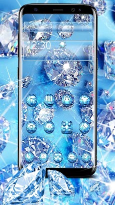 青いキラキラダイヤモンドテーマ Androidアプリ Applion