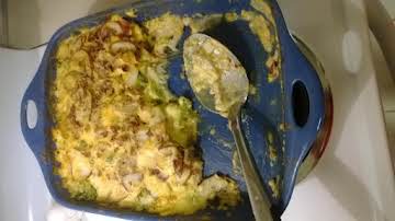 Scalloped Potato and Broccoli Caserole