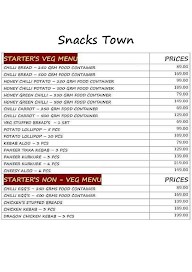 Snacks Town menu 3