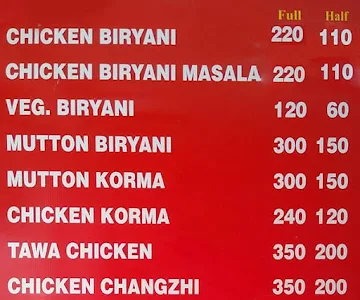 Al Zaika Chiken Corner menu 