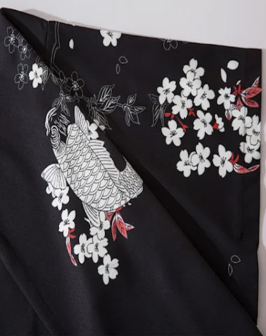 3/4 sleeve printed shirt jacket - 1