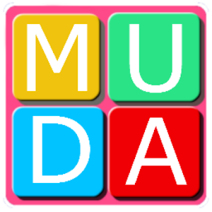 Word find game MUDA logo