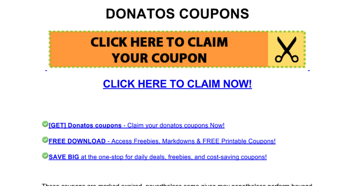 donatos coupons Google Docs