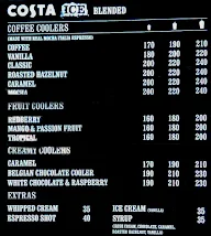 Costa Coffee menu 1