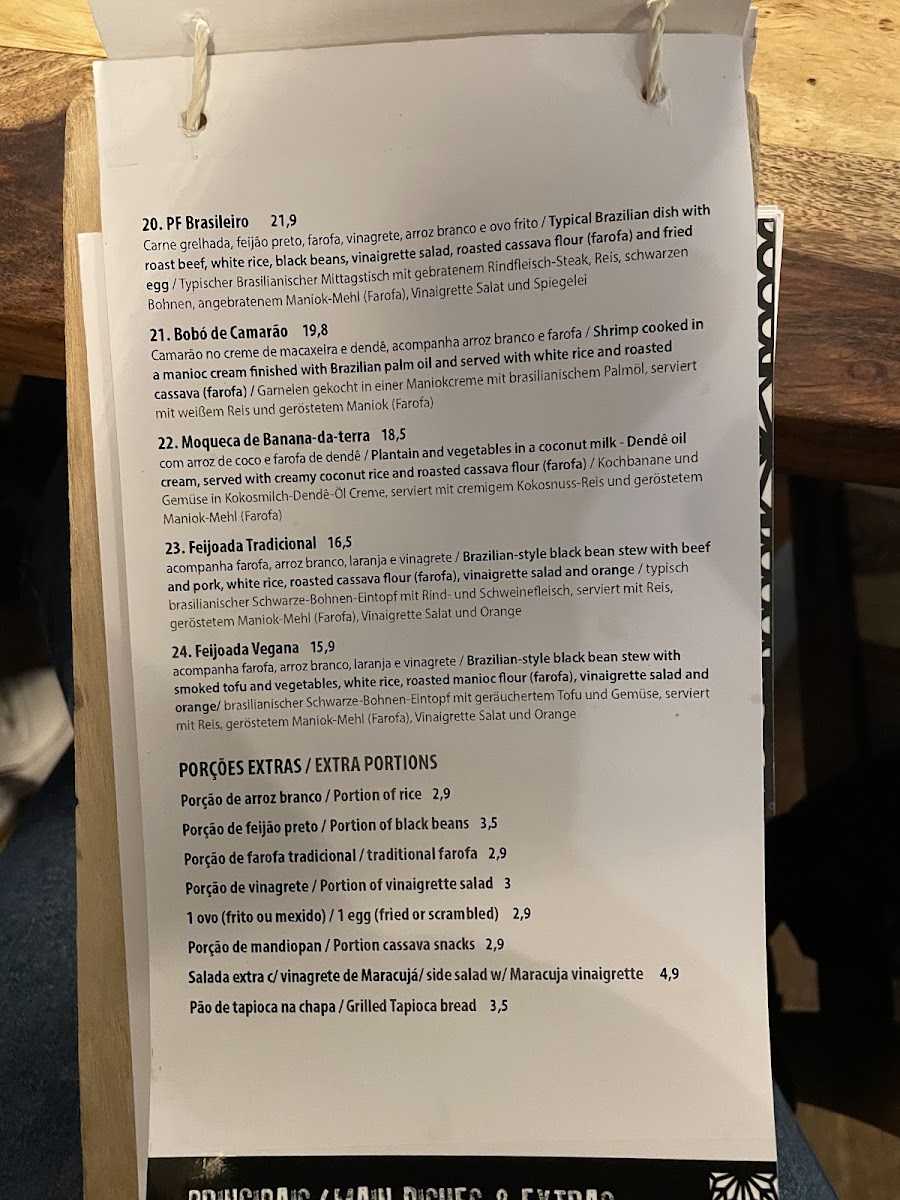 Tapiocaria gluten-free menu