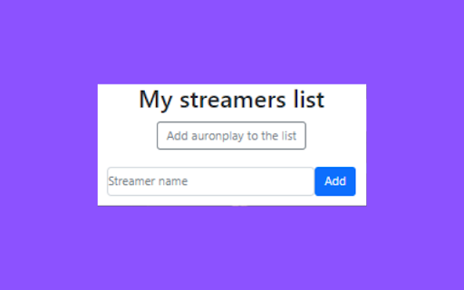 Streamers Live Notification