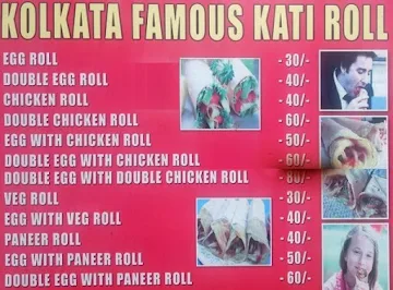 Kolkata Famous Kati Roll menu 