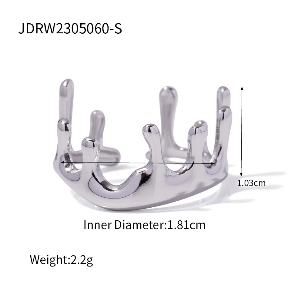 Bague en acier titane de forme irrégulière, légère et luxueuse, avec tempérament. Un bijou élégant et durable pour un style raffiné au quotidien.