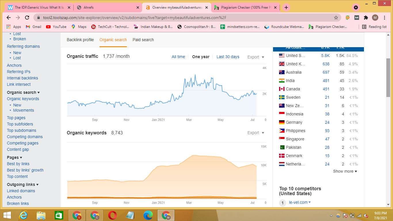 Organic traffic Growth